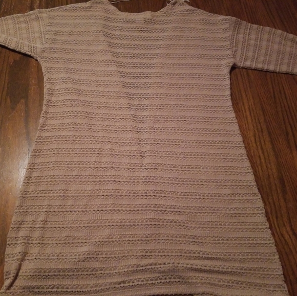 New By Design Crochet Cardigan Sweater, Beige - Picture 8 of 8